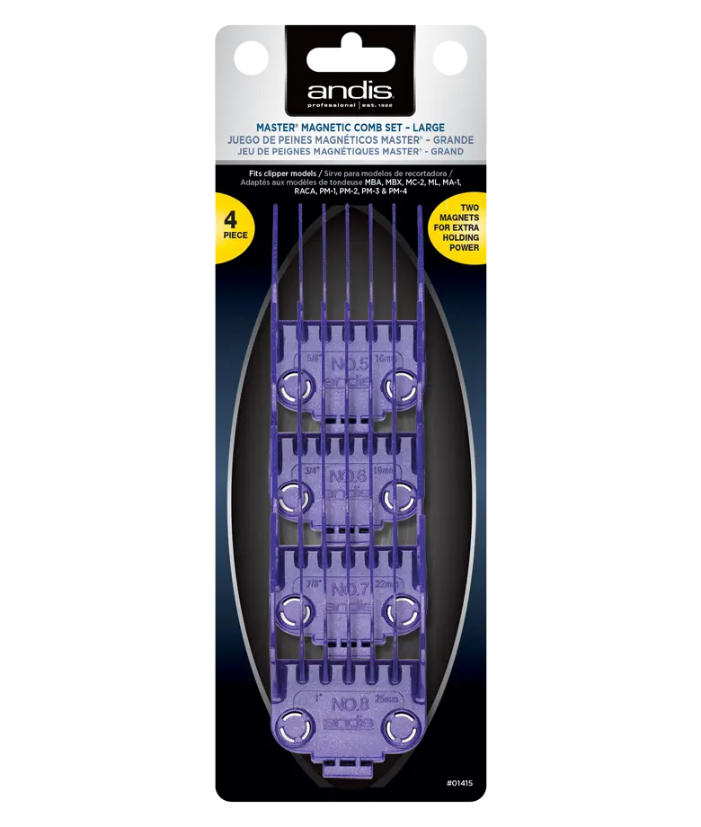 Andis Master® Dual Magnet Large 4-Comb Set