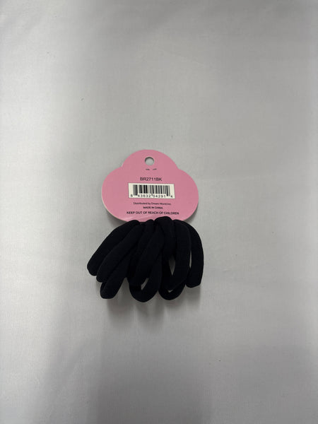 DREAM Medium Thick Fabric Hair Ties - Black, 10 Count