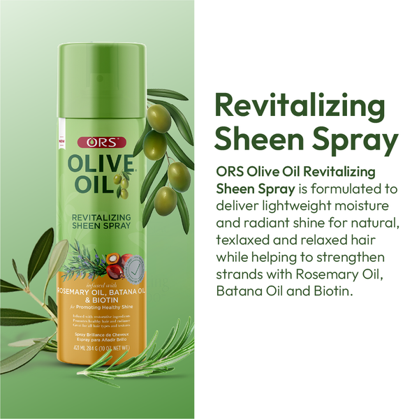 ORS OLIVE OIL SHEEN SPRAY REVITALIZING ROSEMARY BATANA 10 OZ