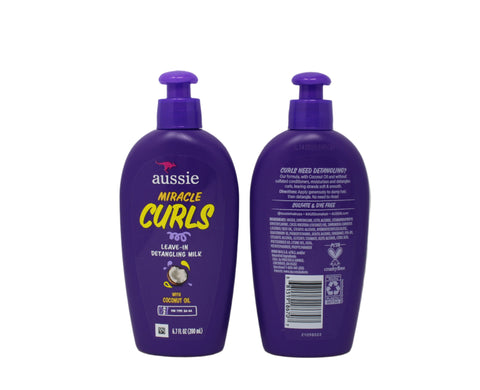 AUSSIE MIRACLE CURLS LEAVE IN DETANGLING MILK 6.7 OZ