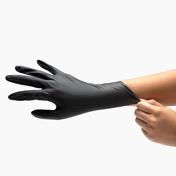 FROMM BLACK NITRILE POWDER FREE GLOVES 100 PACK