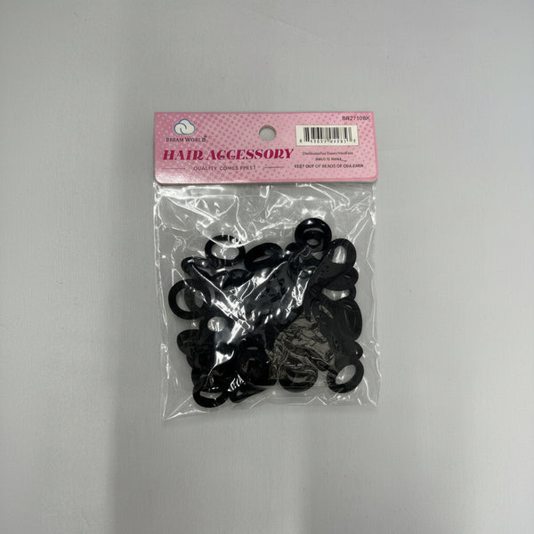 DREAM Small Thick Fabric Hair Ties - Black, 45 Count