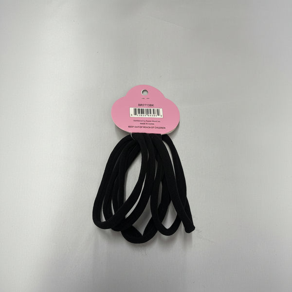 DREAM X-Large Thick Fabric Hair Ties - Black, 6 Count