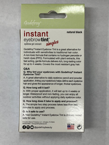 GODEFROY EYEBROW TINT 1 APP NAT BLACK