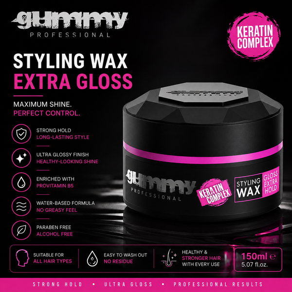 GUMMY STYLING WAX GLOSS EXTRA HOLD 150 ml 5.07 OZ