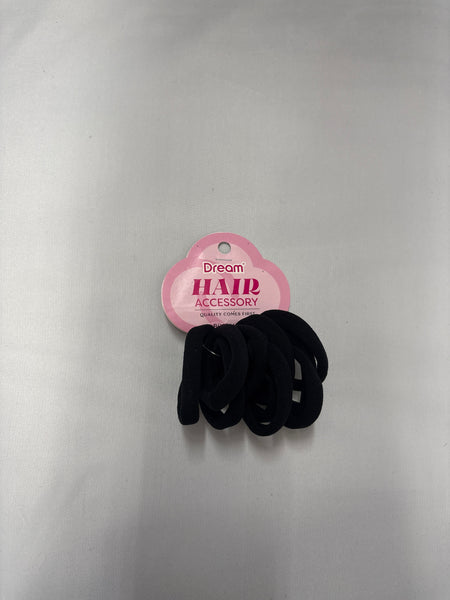DREAM Medium Thick Fabric Hair Ties - Black, 10 Count