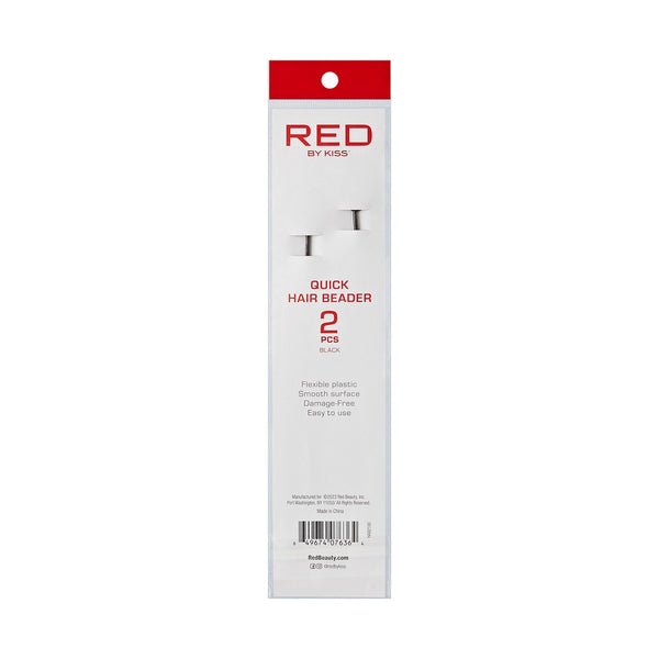 RED HAIR BEADS BEADER 2PCS