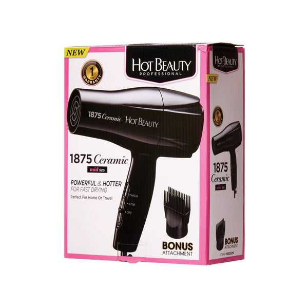 HOT BEAUTY 1875 CERAMIC STYLER BLACK HBD02N