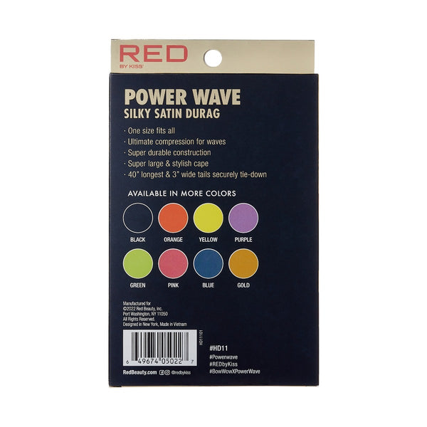 RED POWER SILKY SATIN DURAG