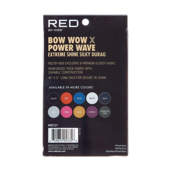 RED POWER WAVE EXTREME SILKY DURAG BLACK (HD121)
