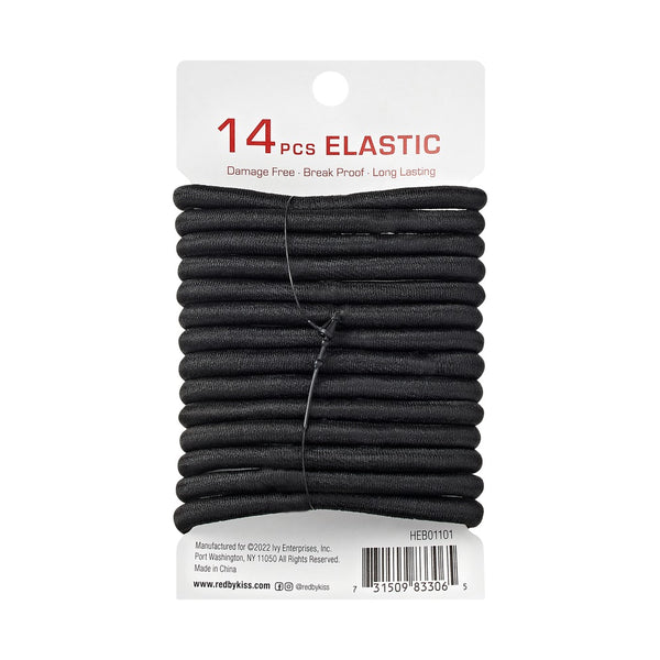 RED ELASTIC BAND 14/CT 5MM BLACK (HEB01)