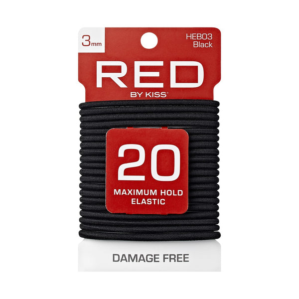 RED ELASTIC BAND 20/CT 3MM BLACK (HEB03)