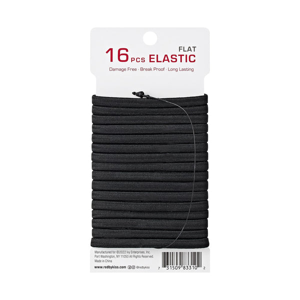 RED ELASTIC BAND 16/CT FLAT BLACK (HEB05)