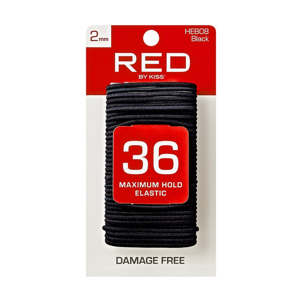 RED ELASTIC BAND 36/CT 2MM 1 1/2"BK (HEB08)