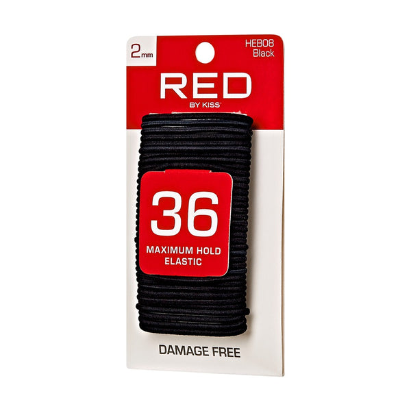 RED ELASTIC BAND 36/CT 2MM 1 1/2"BK (HEB08)