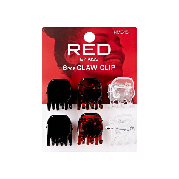 RED HAIR CLAW CLIP 6PCS