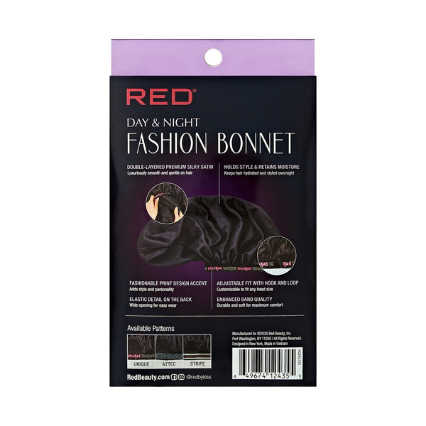 RED ADJUSTABLE FASHION BRAID BONNET