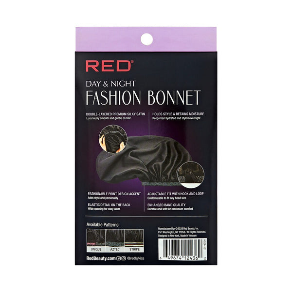 RED ADJUSTABLE FASHION BRAID BONNET