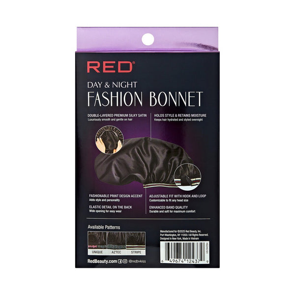 RED ADJUSTABLE FASHION BRAID BONNET