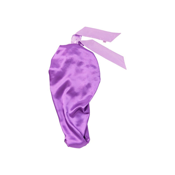 RED RUFFLE TIE BONNET BRAID LAVENDER/LILAC - (HQ266)