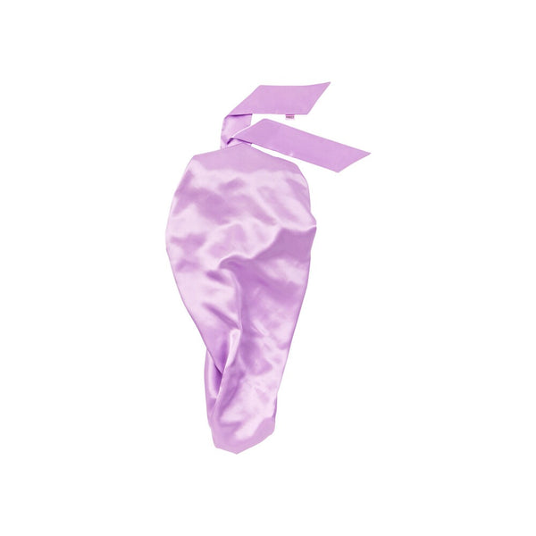 RED RUFFLE TIE BONNET BRAID LAVENDER/LILAC - (HQ266)