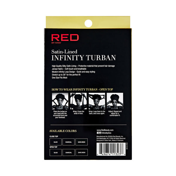 RED INFINITY TURBAN OPEN TOP