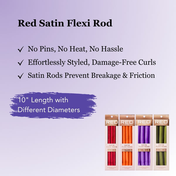 RED SATIN FLEXI RODS