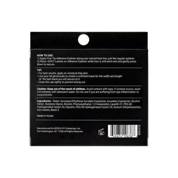 i-ENVY Fine Tip Adhesive Eyeliner - Black(IGL01)