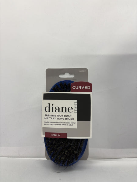 Diane 100% Medium Boar Curved Military/ Wave Brush