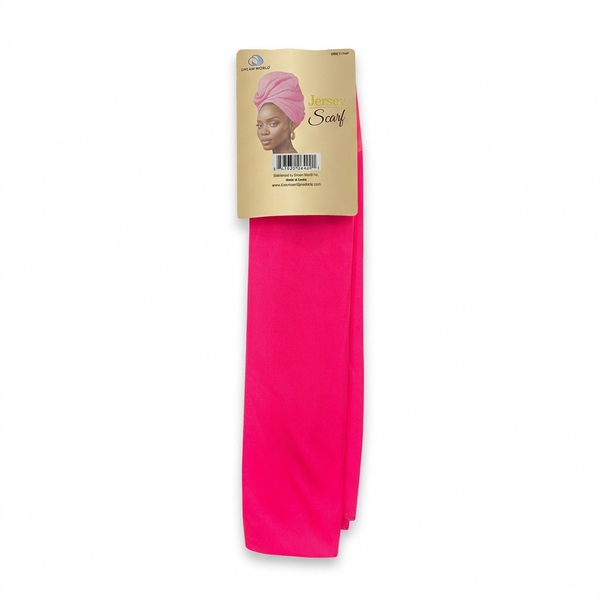 Dream World Jersey Head Wrap Scarf - Hot Pink