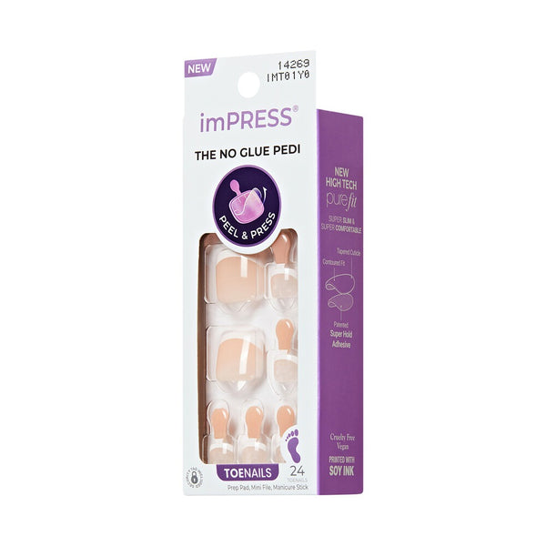 KISS IMPRESS TOENAILS - PURE HEARTED (IMT01Y0)