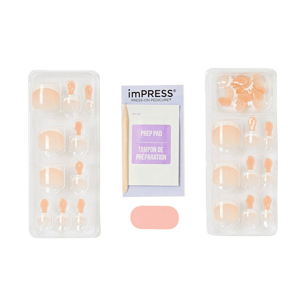 KISS IMPRESS TOENAILS - PURE HEARTED (IMT01Y0)
