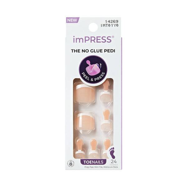 KISS IMPRESS TOENAILS - PURE HEARTED (IMT01Y0)