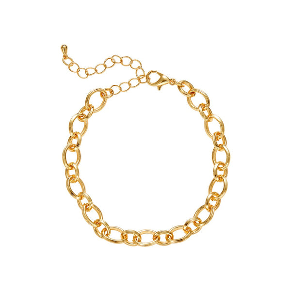GOLD CHARM BOLD CHAIN BRACELET (JB115)