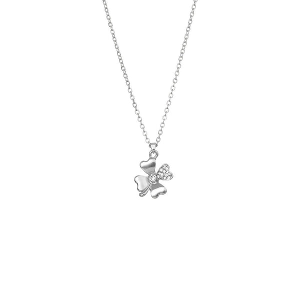 W.G 3 LAYERED CLOVER CHARM NECKLACE (JN235)