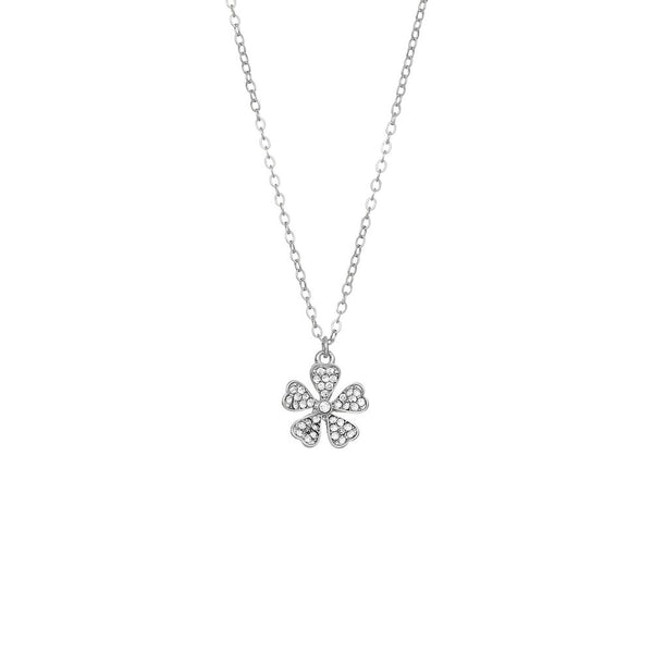 W.G 3 LAYERED HEART FLOWER NECKLACE (JN241)