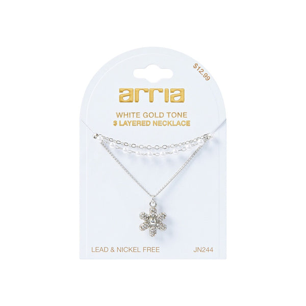 W.G 3 LAYERED STARBURST NECKLACE (JN244)