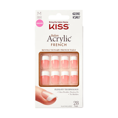 KISS SALON ACRYLIC FRENCH KIT - SURE THING - KSA07