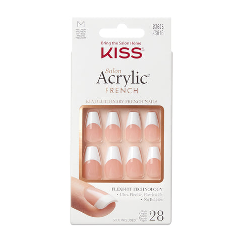 KISS SALON ACRYLIC FRENCH KIT- JE TAIME - KSA16