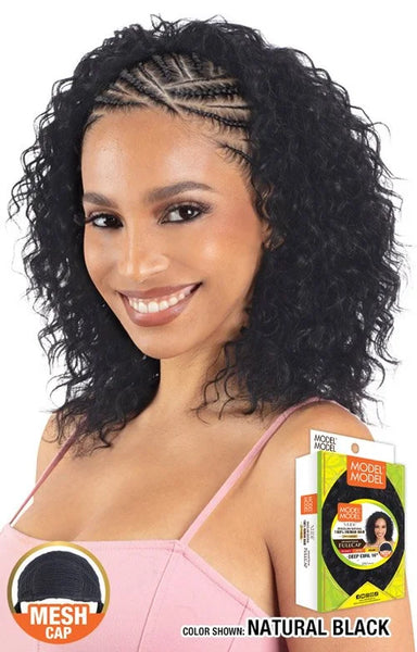 Deep Curl 16" Nude Premium 100% Human Half Wig