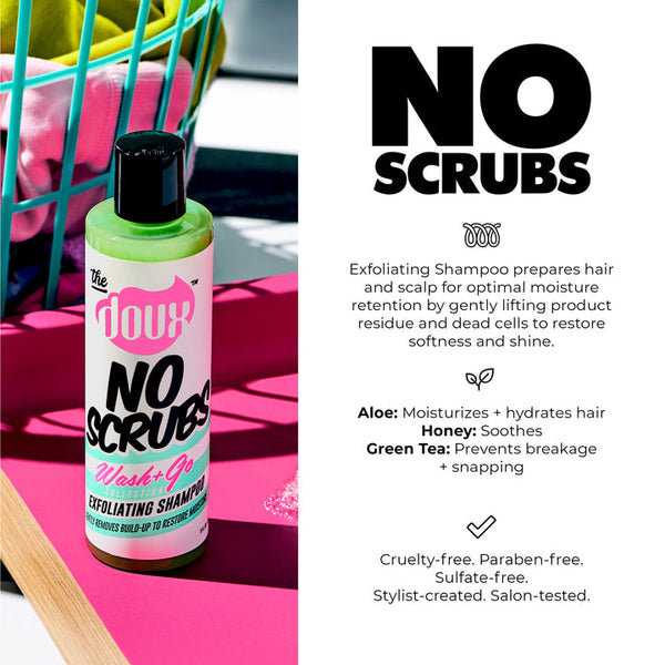 THE DOUX NO SCRUBS WASH GO EXFOLIATING SHAMPOO 8 OZ