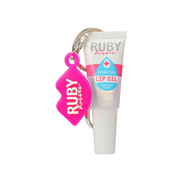 Ruby Kisses Hydrating Lip Oil Treatment Gloss with Keychain