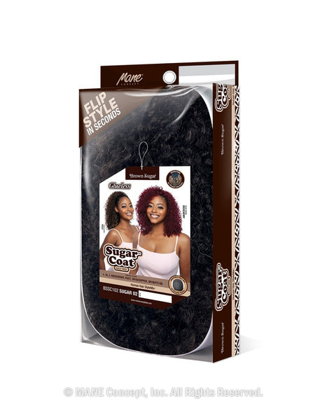 SUGAR 02 SSC102 Brown Sugar Sugar Coat Half Wig Human Hair Style Mix