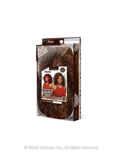 SUGAR 08 SSC108 Brown Sugar Sugar Coat Half Wig Human Hair Style Mix