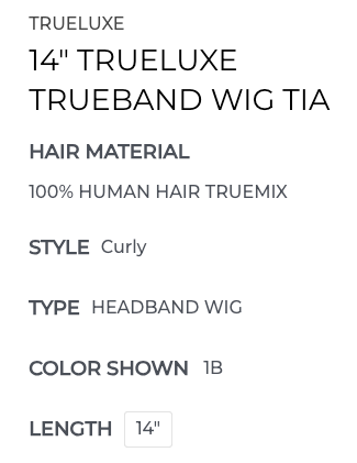TIA 14 HEADBAND WIG