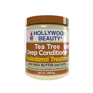 Hollywood Beauty Tea Tree Deep Conditioner Cholesterol Treatment with Shea Butter and Aloe