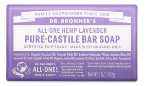 DR.BRONNERS CASTILE SOAP BAR LAVENDER