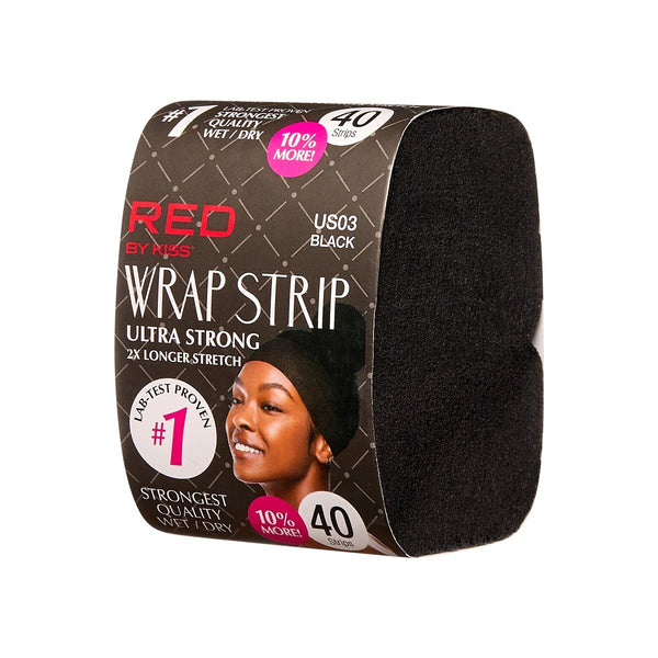 RED WRAP STRIPS BLACK 2.5" 40 PCS