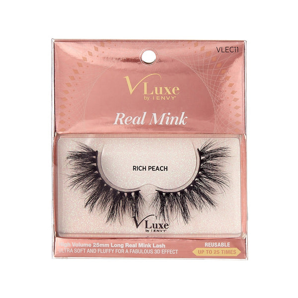 VLUXE REAL MINK LASHES - RICH PEACH (VLEC11)