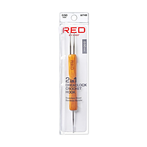 RED DREADLOCK CROCHET HOOK 1 & 2 HOOKS NEEDLE